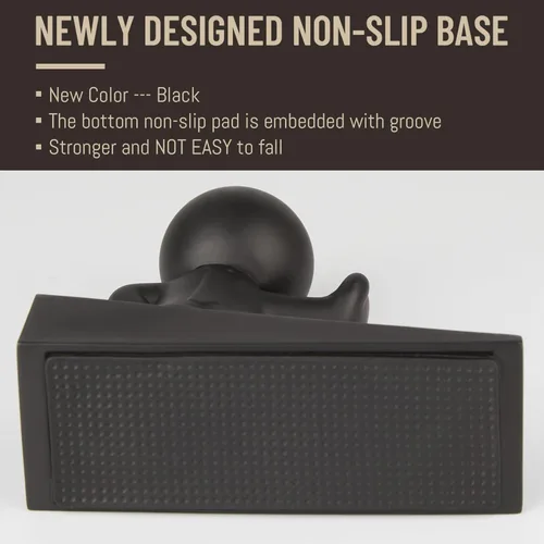Miniatura 3 de Lindo Tope de Puerta, Decorativo y Resistente, Tope de Puerta Bien Diseñado, Eficaz para Mantener su Puerta Abierta, 1 Paquete, Negro (Patentado)