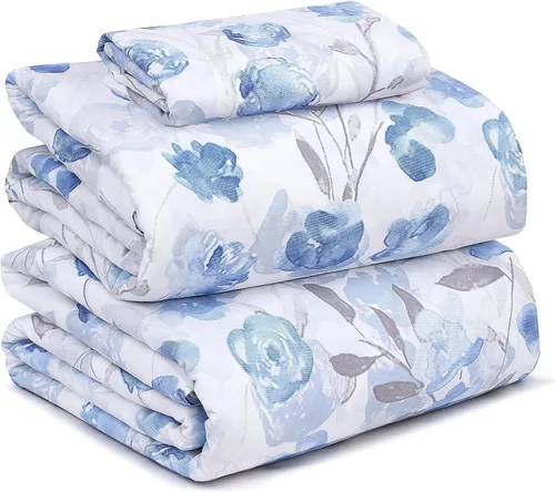 Miniatura 128 de RUVANTI Juego de sábanas divididas tamaño King de 100 % algodón para cama ajustable, 5 piezas, ropa de cama de tejido de percal suave y Guisante