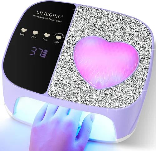 Miniatura 10 de Kit de lámpara de uñas UV LED LimeGirl para esmalte en gel profesional de curado rápido Luz secadora negra con 4 configuraciones de temporizador