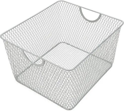 Miniatura 8 de YBM Home Organizador de despensa de cocina, cesta de alambre para estantes, armarios, despensa, encimera, cesta de almacenamiento abierta de malla