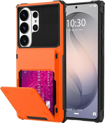 Miniatura 10 de Funda tipo cartera para Samsung Galaxy S22 Ultra con 4 ranuras para tarjetas de crédito a prueba de golpes, funda híbrida de protección reforzada