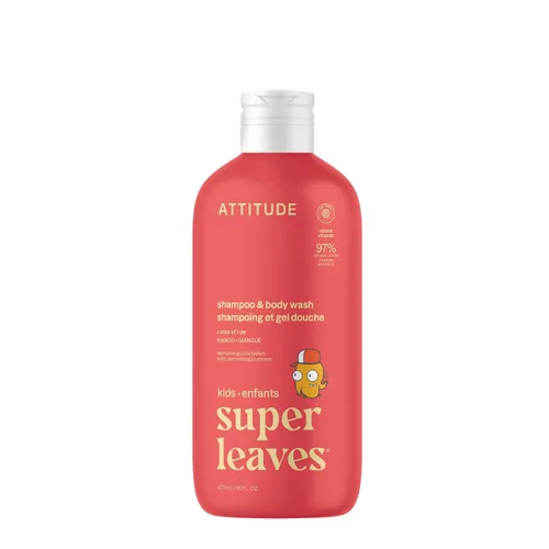 Miniatura 11 de ATTITUDE Champú y gel de baño para niños, limpiador de cabello y cuerpo verificado por EWG, jabón dermatológicamente probado, productos de baño a