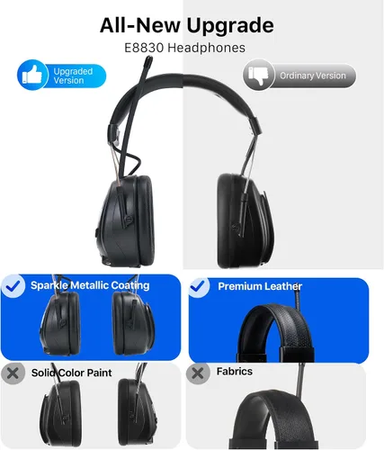Miniatura 7 de Digital AM FM Radio Headphones, Hearing Protection Earmuff for Adult, 30dB SNR for Mowing, Construction, Chainsaw
