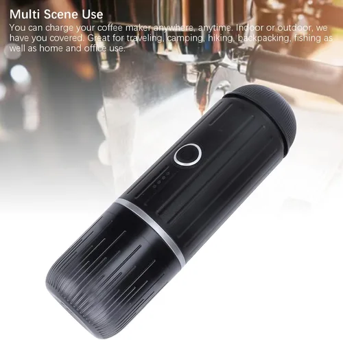 Miniatura 7 de ZJchao Cafetera portátil, 2 en 1, 19BAR a presión, calefacción eléctrica, cafetera de viaje, mini máquina de café de viaje con cuchara, caja