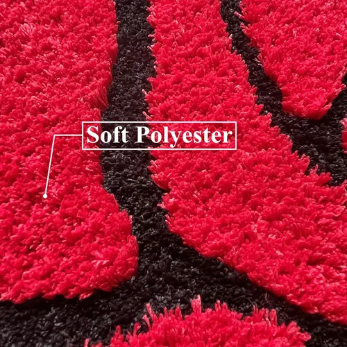 Miniatura 5 de LEVINIS Alfombras de baño con rosas rojas para baño, antideslizante, absorbente, alfombra de baño, alfombra de baño, alfombra de área floral suave