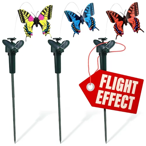 Miniatura 10 de 3 estacas solares de colibrí para jardín que se mueven como pájaros reales, estacas decorativas de jardín, decoración de colibrí en movimiento