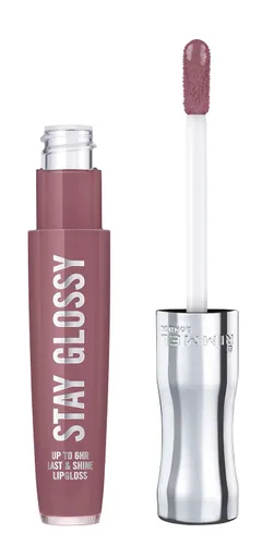 Miniatura 24 de Rimmel Stay Glossy Brillo de labios - Fórmula ligera y no pegajosa para color y brillo de labios - 130 Blushing Belgraves,.18oz Belgraves sonrojados
