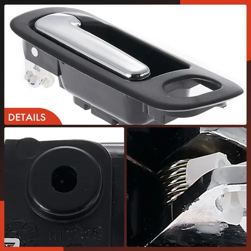 Miniatura 7 de A-Premium Manija de puerta interior delantera izquierda del lado del conductor con orificio de bloqueo compatible con Honda Civic 2002 2003 2004