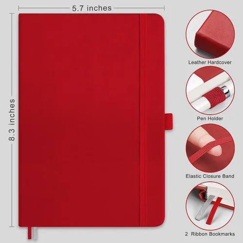 Miniatura 2 de RETTACY - Cuaderno rayado, 192 páginas numeradas, tamaño A5 mediano (14.5 x 21 cm), para hombres y mujeres, para hacer notas, escritura, trabajo