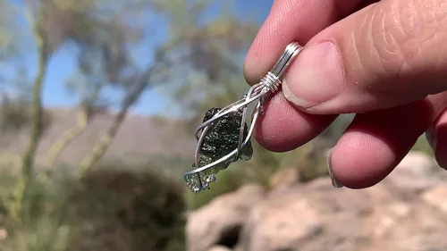 Miniatura 33 de 66 necklace pendant gemstones choose from moldavite, citrine, or herkimer diamond