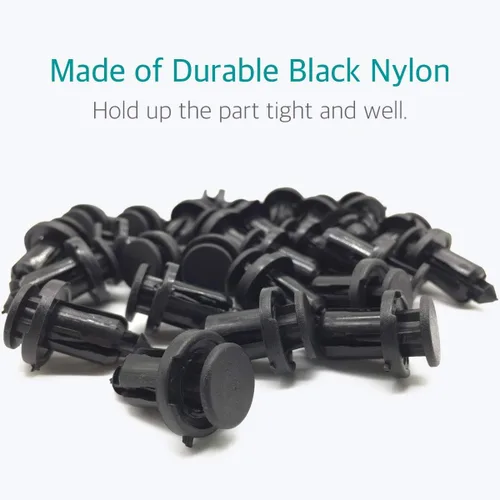 Miniatura 5 de Lantee Clips de retención de nailon tipo empuje para Nissan 01553-09241 240SX, 350Z, 370Z, Altima, Cube, Maxima, Murano, NV, Pathfinder, Quest