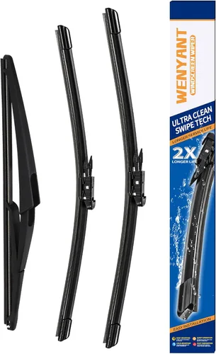 Miniatura 22 de Juego de limpiaparabrisas compatibles con GMC Terrain 2010-2017, Chevrolet Equinox 2010-2017 y Ford Kuga MK1 2008-2012, delanteros, equipo original