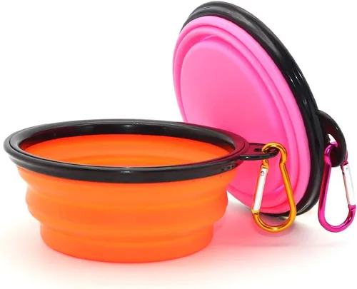 Miniatura 17 de Tazón para Perros Cuencos Plegables para Mascotas, Paquete de 2 Cuencos Plegables de Agua para Perros para Gatos y Perros, Plato Portátil de Verde +