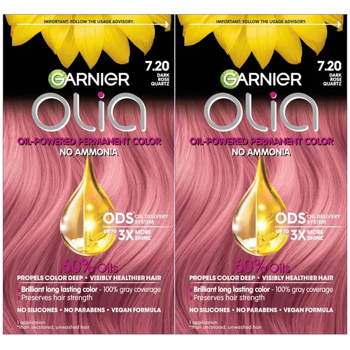 Miniatura 39 de Garnier Olia Tinte para el cabello permanente rico en aceite de color brillante sin amoníaco, 5.0 marrón medio (paquete de 2) tinte para el cabello