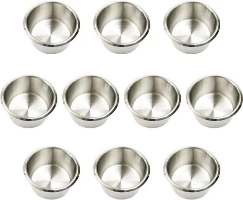 Soporte para tazas de mesa de juego - 10 insertos de taza de bebida grande de acero inoxidable, accesorios de reemplazo de tazas para mesa de póquer