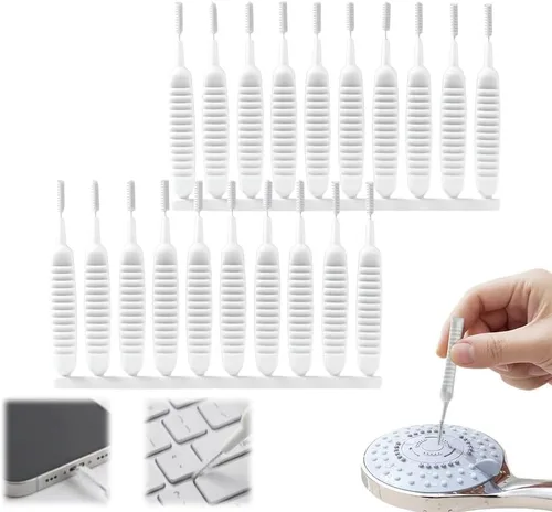 Miniatura 10 de Cepillo de limpieza para cabezal de ducha para agujeros pequeños, cepillo de limpieza antiobstrucción 2026, herramienta de limpieza de cabezal