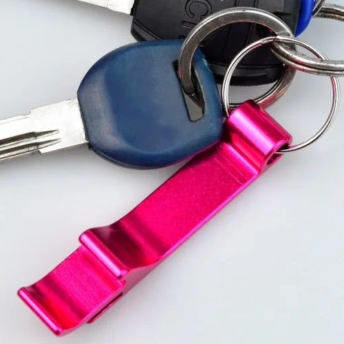 Miniatura 6 de cnomg Abrebotellas de metal de 8 colores, llavero dividido, llavero de aluminio a granel, barra de garra de bolsillo, abrebotellas de cerveza