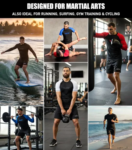 Miniatura 7 de Elite Sports MMA, BJJJ, No-Gi, protección de entrenamiento de manga corta