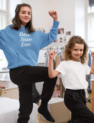Miniatura 2 de Best Sister Ever Sudaderas con capucha para regalar a hermanos, hermanas y mujeres