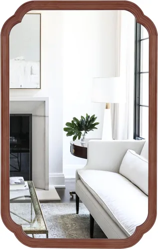 Miniatura 23 de WallBeyond Espejo de longitud completa para montar en la pared, 65 x 22 pulgadas, espejo de suelo con marco de madera rústica, espejo grande