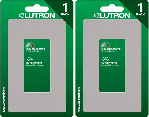 Miniatura 23 de Lutron Claro - Placa de pared de 1 banda (paquete de 6) CW-1-AL-6 almendra