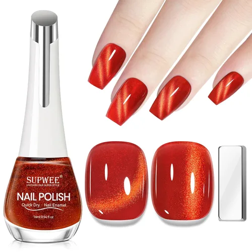 Miniatura 10 de Esmalte de uñas de ojo de gato con perla de sirena, secado rápido, esmalte de uñas magnético sin gel con imán, esmalte de uñas de ojo de gato