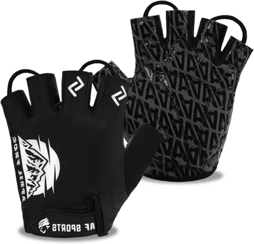 Guantes deportivos de ciclismo para bicicleta Guantes de bicicleta de medio dedo para hombres y mujeres con almohadilla de gel de 0.197 in - Guantes