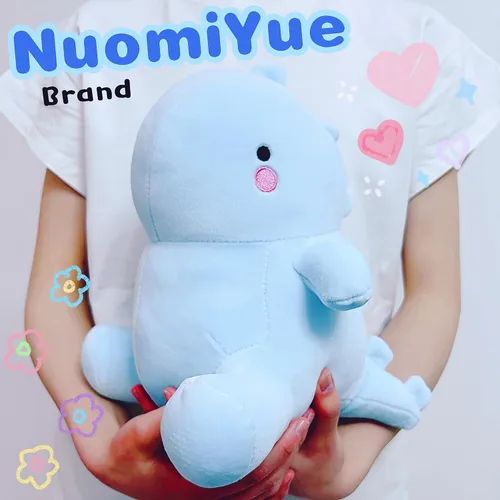 Miniatura 4 de Juguetes de peluche de dinosaurio azul de 10 pulgadas, lindos animales de peluche de dinosaurio para niños y niñas, peluches de dinosaurio Kawaii