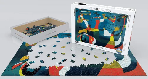 Miniatura 3 de EuroGraphics Swallow Love by Joan Miro - Rompecabezas (1000 piezas), color blanco