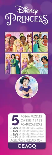 Miniatura 11 de Ceaco - Multipaquete 5 en 1 - Princesas Disney - (2) 300 piezas