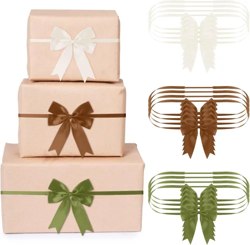 Miniatura 13 de Jetec 24 Piezas Lazos Elásticos de Navidad para Cajas de Regalo Bucles Rojos Elásticos Lazos Elásticos de Navidad para Decoración Envoltura de Blanco