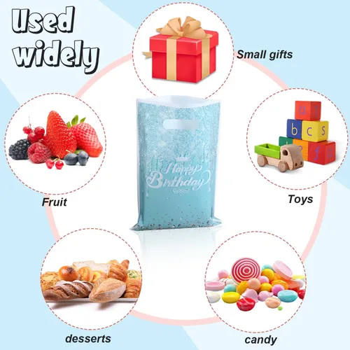 Miniatura 3 de Paquete de 30 bonitas bolsas de regalo para fiesta, 10 unidades, color verde azulado, 10 unidades, rosa, 10 bolsas de dulces de mampostería moradas