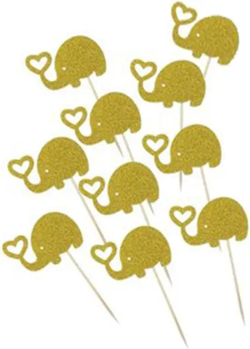 Miniatura 74 de Flairs New York Decoraciones Navideñas Banner Adornos para Pasteles Accesorios de Fiesta (Paquete de 6 Adornos para Cupcakes, Xmas #Snow Cinta Roja)