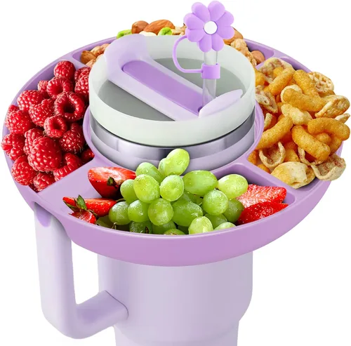 Miniatura 11 de Cuenco para aperitivos Stanley Cup de 30 onzas con asa, perfectamente compatible con el vaso Stanley Quencher H2.0 de 30 onzas con asa, bandeja