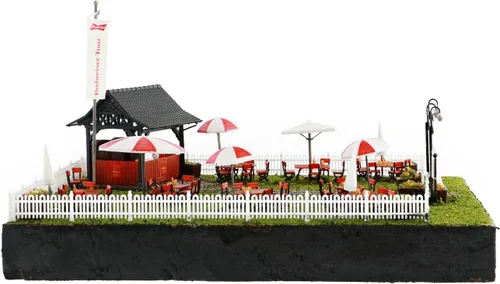 Miniatura 5 de Lionel Anheuser-Busch Biergarten HO Gauge Kit de construcción de tren