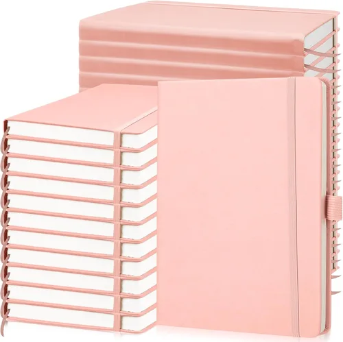 Miniatura 13 de Laumoi 7 Pack Hardcover Journal Notebooks Bulk A5/A4/B5 Journaling Notebook Wide Ruled PU Leather Ruled Lined Journals with Pen Holder for School