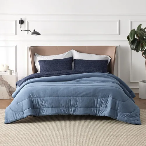 Miniatura 75 de Bedsure Juego de edredón Twin/Twin XL, ropa de cama suave beige para todas las estaciones, juego de cama teñido catiónico, 2 piezas, 1 edredón