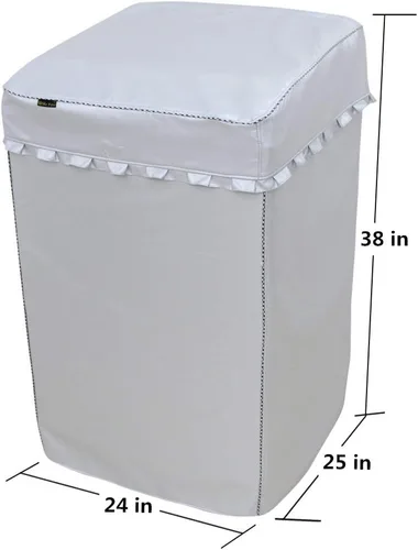 Miniatura 2 de Cubierta de lavadora engrosamiento de doble cara tela revestida plateada impermeable protector solar a prueba de polvo