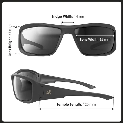 Miniatura 5 de EDGE Brazeau - Lentes de seguridad antideslizantes, resistentes a impactos y arañazos, 99.9% de protección UV, clasificación ANSI Z87 Marco negro