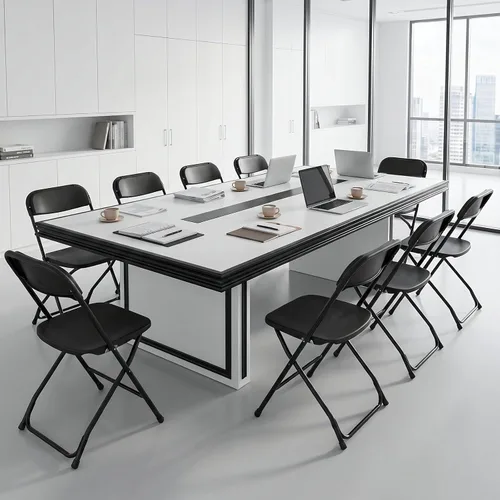 Miniatura 5 de Paquete de 10 sillas plegables, sillas de comedor plegables negras para bodas, fiestas, eventos, exteriores e interiores, sillas plegables