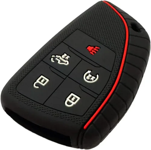 Miniatura 4 de REPROTECTING Funda de goma de silicona para llavero compatible con Chevy Chevrolet Silverado 1500 GMC Sierra 1500 2026-2022, Silverado Sierra 2500HD