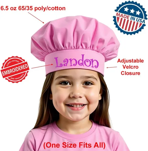 Miniatura 8 de Delantal bordado personalizado y sombrero de chef para niños y niñas, regalo divertido en la cocina (añade un juego de nombre, largo con sombrero)