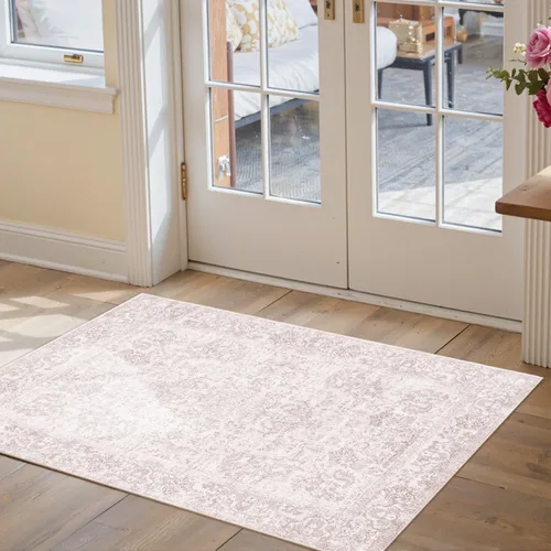 Miniatura 51 de Rugxara Alfombra de entrada lavable de 3 x 5, alfombras de pasillo bohemias antideslizantes para pasillo, entrada, cocina, baño, cuarto