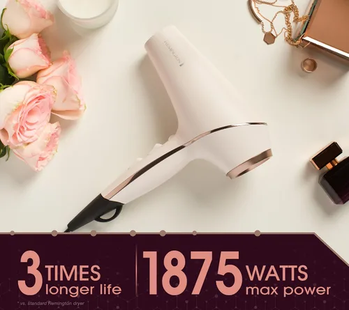 Miniatura 3 de Secadora de cabello Remington Pro Series AC9140P T, Studio Thermaluxe, con cable que no se enreda, más concentrador y clips de seccionamiento