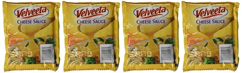 Miniatura 3 de Nuevo lote de 4 bolsas de salsa de queso VELVEETA Toppers (cuatro bolsas de -1/4 libra). Uso para verduras, papas fritas, fondue, pasta y más
