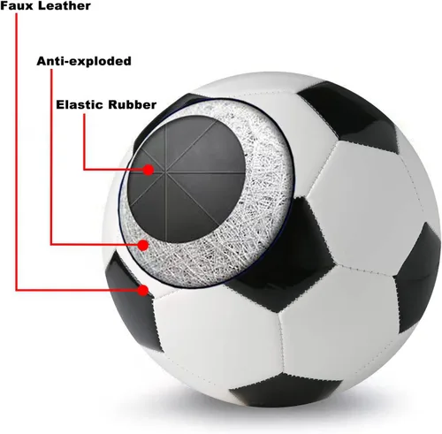 Miniatura 6 de Balón de fútbol tamaño 3, 4, 5, para niños, jóvenes, adultos, para divertirse, de cuero resistente al desgaste, viene con inflador, práctica