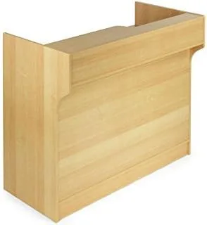 Miniatura 3 de Only Garment Racks Soporte de registro de melamina de arce independiente, con estantes ajustables, cajón extraíble y área de escritura de cheques