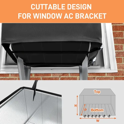 Miniatura 4 de Cubiertas de aire acondicionado para exterior para aislamiento de invierno, 17"W x 12"D x 13"H, impermeables y a prueba de viento, cubiertas de AC