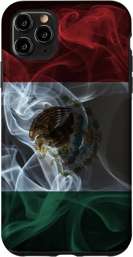 iPhone 11 Pro Max Smoky Mexico Flag - Funda de orgullo mexicano estilo humo