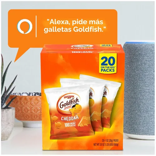 Miniatura 5 de Goldfish Galletas de Queso Cheddar, Galletas de Snack Horneadas, Paquetes de Snack de 1 onza para Llevar, Caja de 20